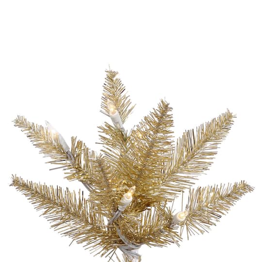 3ft. Pre-Lit Champagne Fir Artificial Christmas Tree, Warm White Dura-Lit® LED Lights